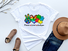 Load image into Gallery viewer, Peace Love Autism Shirt
