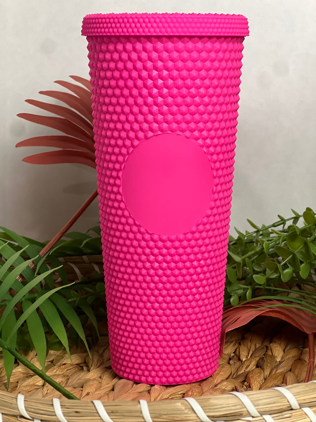 Studded Tumbler Blank hot pink